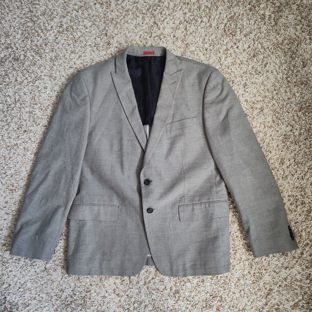 John Varvatos USA Men Size 44R 2 Button Grayish Brown‎ Blazer
